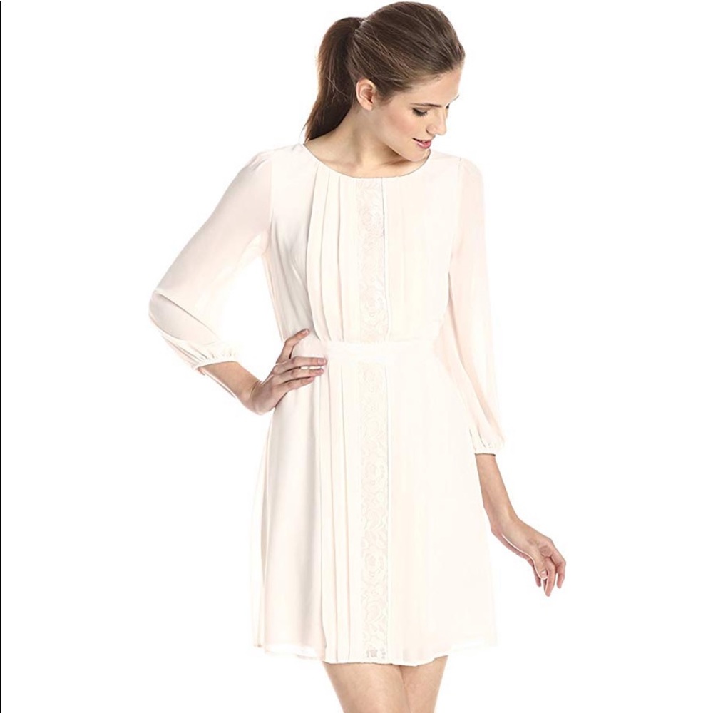 Jessica Simpson Pleated Dress w/ Lace Size 8